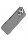 Mey İthalat®   iPhone 16 Pro Max Regal Magsafe Standlı Kapak - Titan Gri