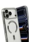 Mey İthalat®   iPhone 17 Pro Max Kross Magneticsafe Kapak - Gümüş
