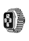 Mey İthalat®   Watch 38mm Star Kordon - Zigzag Siyah-Beyaz