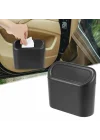 Mey İthalat® Araba Çöp Kutusu Kapaklı Organizer Siyah