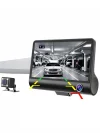 Mey İthalat® Araç DVR Kamera Çift Lensli 4 İnç Ekranlı G Sensörlü