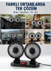 Mey İthalat® Araç, Karavan ve Tır İçin Çift Fanlı Mini Vantilatör