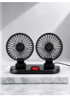 Mey İthalat® Araç ve Ev Kullanımına Uygun Çift Başlıklı Masaüstü Vantilatör