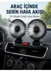 Mey İthalat® Ayarlanabilir Çift Başlıklı Sessiz Araç İçi Vantilatör