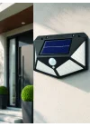 Mey İthalat® Bahçe Balkon Garaj ve Girişler İçin Güneş Enerjili Hareket Sensörlü LED Duvar Lambası