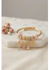 Mey İthalat® Balık ve Tinker Bell Model Pembe Charmlı Bileklik