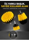 Mey İthalat® Banyo ve Mutfak İçin Matkap Ucu Temizlik Fırçası 3’lü Set