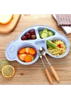 Mey İthalat®  Bebekler İçin Araba Şeklinde Sevimli Mama Tabağı Çocuk Tabldot