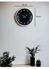 Mey İthalat® Beyaz 36 Cm Modern Duvar Saati