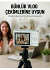 Mey İthalat® Beyaz 4K Dijital Kamera 2.4 İnç HD Ekran ve LED Flaşlı