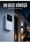Mey İthalat® Beyaz Akıllı Güvenlik Kapı Zili | Telefon Kontrollü Wi-Fi Görüntülü Kapı Zili