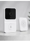 Mey İthalat® Beyaz Akıllı Güvenlik Kapı Zili | Telefon Kontrollü Wi-Fi Görüntülü Kapı Zili