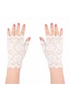Mey İthalat® Beyaz Dantel Parmaksız Kısa Eldiven