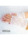 Mey İthalat® Beyaz Dantel Parmaksız Kısa Eldiven
