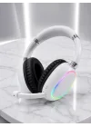 Mey İthalat® Beyaz Kablosuz Bluetooth Kulaklık Mikrofonlu Ergonomik Kulak Üstü Tasarım