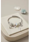 Mey İthalat® Beyaz Kelebek Charmlı Bileklik