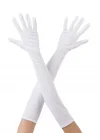 Mey İthalat® Beyaz Renk Dirseğe Kadar Uzun Kumaş Eldiven 40 cm