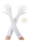 Mey İthalat® Beyaz Renk Dirseğe Kadar Uzun Kumaş Eldiven 40 cm
