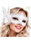 Mey İthalat® Beyaz Tüylü Venedik Lüks Balo Maskesi