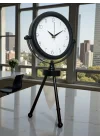 Mey İthalat® Black Classic Dekoratif Üç Ayaklı Masa Saati