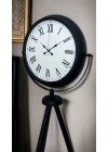 Mey İthalat® Black Elegance Tripod Ayaklı Saat