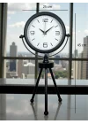 Mey İthalat® Black Elegant Metal Üç Ayaklı Masa Saati