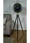 Mey İthalat® Black Legacy Eskitme Tripod Ayaklı Saat