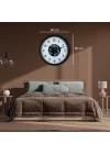 Mey İthalat® Black Motion 60 Cm Çarklı Duvar Saati