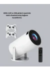 Mey İthalat® Bluetooth 5.0 ve Wi-Fi 6 Akıllı 4K Projeksiyon Yeni Nesil