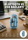 Mey İthalat® Bluetooth 5.2 Destekli Mavi Pilli Kablosuz Mouse Yeni Nesil