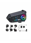 Mey İthalat® Bluetooth 5.3 Kask İçi Intercom Kulaklık 1000 m Mesafe 1000 mAh