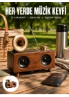 Mey İthalat® Bluetooth Hoparlör Ahşap Klasik Retro Gramofon Bluetooth Müzik Kutusu