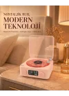 Mey İthalat® Bluetooth Hoparlörlü Gece Lambası Dijital Saatli Şeffaf Su Dalgası Işıklı Dekoratif