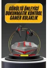 Mey İthalat® Bluetooth Kulaklık HD Ses Kaliteli Işıklı Metal Kasa Ios Android Uyumlu Mikrofonlu