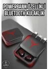 Mey İthalat® Bluetooth Kulaklık Powerbank Özelliği Yüksek Ses Kaliteli TWS Kulaklık