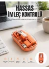 Mey İthalat® Bluetooth ve USB Destekli Kablosuz Şeffaf Mouse Sessiz Kullanım Yeni Nesil