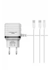 Mey İthalat®  C33 Hızlı Şarj Cihazı 3in1 (Dahili Micro USB Kablolu)