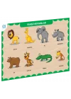 Mey İthalat® CAAHS-3213 CA GAMES AHŞAP VAHŞİ HAYVANLAR BUL-TAK