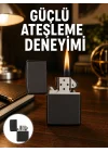 Mey İthalat® Çakmak Parlak Siyah Doldurulabilir Hedyelik Eşya Yeni Nesil