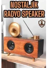 Mey İthalat® Çalar Radyo Müzik Kutusu Nostaljik Hoparlör Speaker