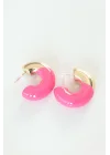 Mey İthalat® CCB Pembe Gold Çift Renk Küpe