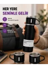 Mey İthalat® Çelik Termos Bardak Seti | 500 ml Kapasite, Kaymaz Taban, Hediye Kutulu