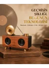 Mey İthalat® Çift Hoparlörlü Retro Bluetooth Speaker 1800mAh Bataryalı AUX USB SD Kartlı