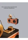 Mey İthalat® Çift Hoparlörlü Retro Bluetooth Speaker 1800mAh Bataryalı AUX USB SD Kartlı