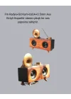 Mey İthalat® Çift Hoparlörlü Retro Bluetooth Speaker 1800mAh Bataryalı AUX USB SD Kartlı
