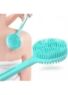 Mey İthalat® Çift Taraflı Silikon Uzun Saplı Banyo Fırçası