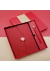 Mey İthalat® Çizgili Defter Ve Metal Kalem Seti