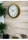 Mey İthalat® Classic White Gold 40 Cm Metal Duvar Saati