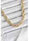 Mey İthalat® CM Kalın Burgu Model Gold Renk 60 cm Kadın Kolye