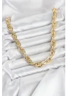 Mey İthalat® CM Kalın Burgu Model Gold Renk 60 cm Kadın Kolye